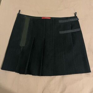 Vintage Prada Sport Pleated Wool Skirt
